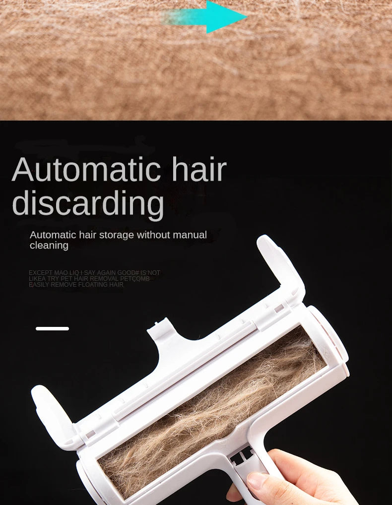 One Hand Operate Way Pet Hair Remover Roller Self Cleaning