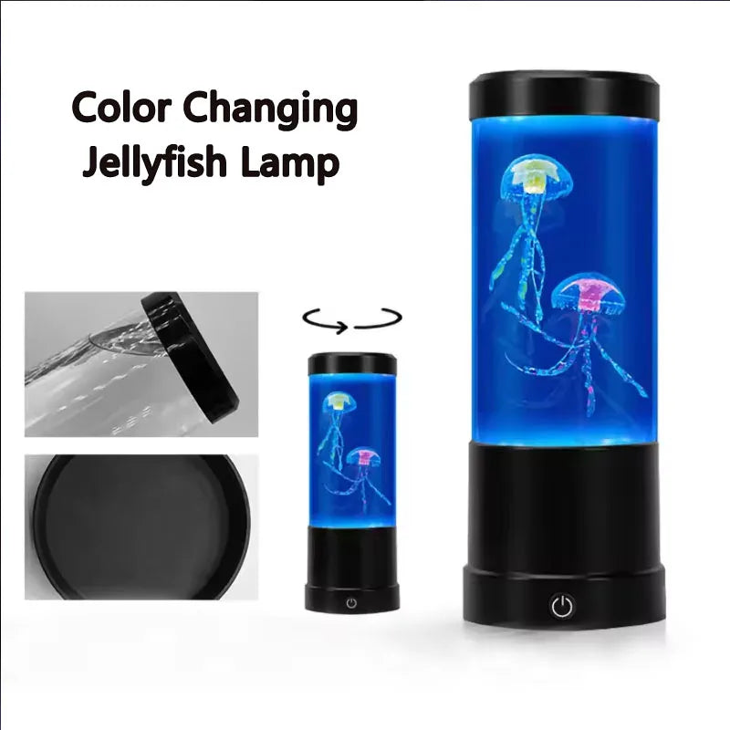 Jellyfish Lamp LED Color Changing Mood Light 7 Colors Aquarium Night Light for Bedroom and Desktop Decor Great Gift for Kids