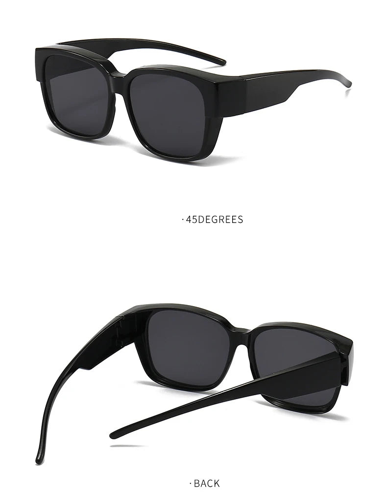 Men Women Polarized Sunglasses Over Myopia Glasses Vintage Outdoor Goggles