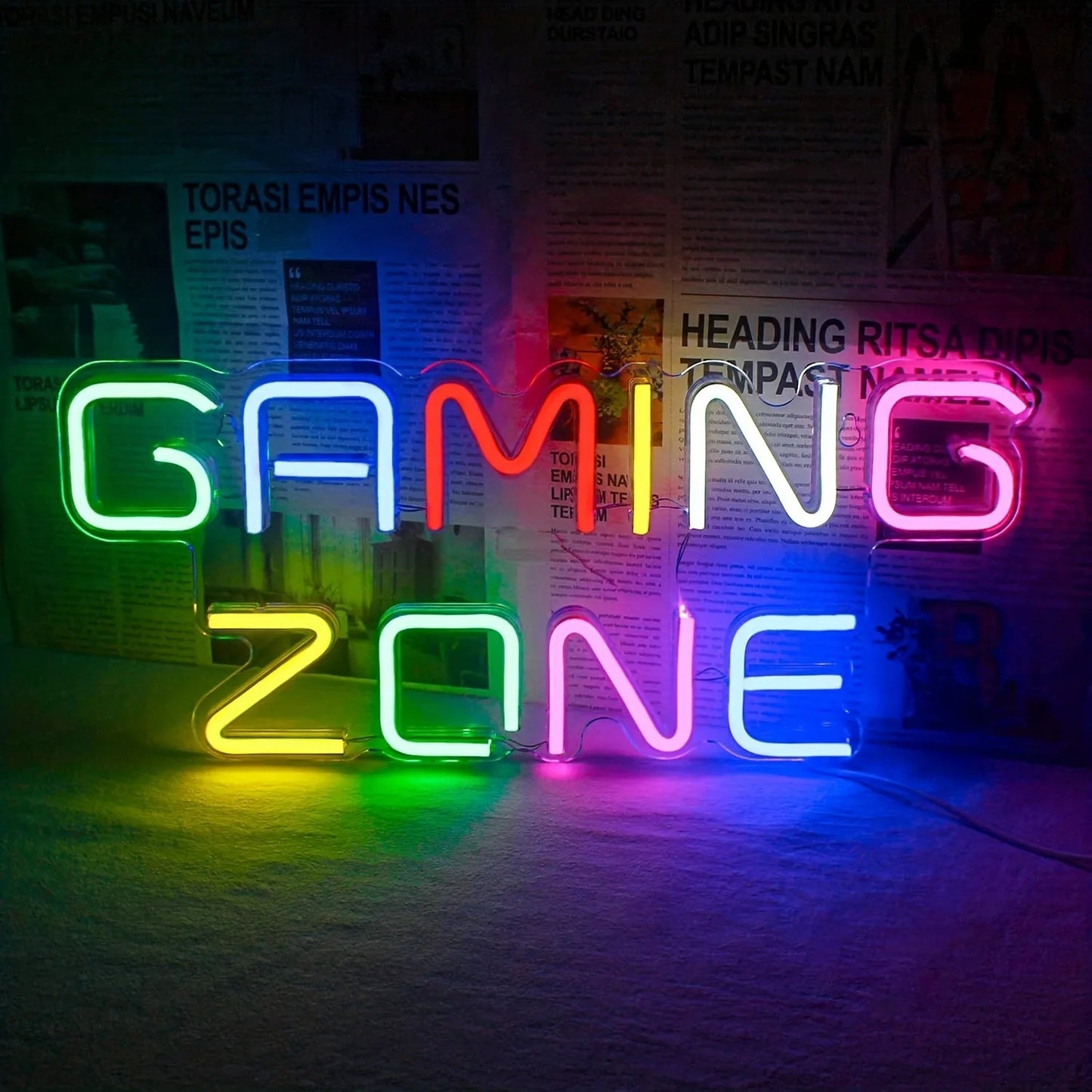Gamepad Shaped LED Neon Sign for Gamer Room Decor
