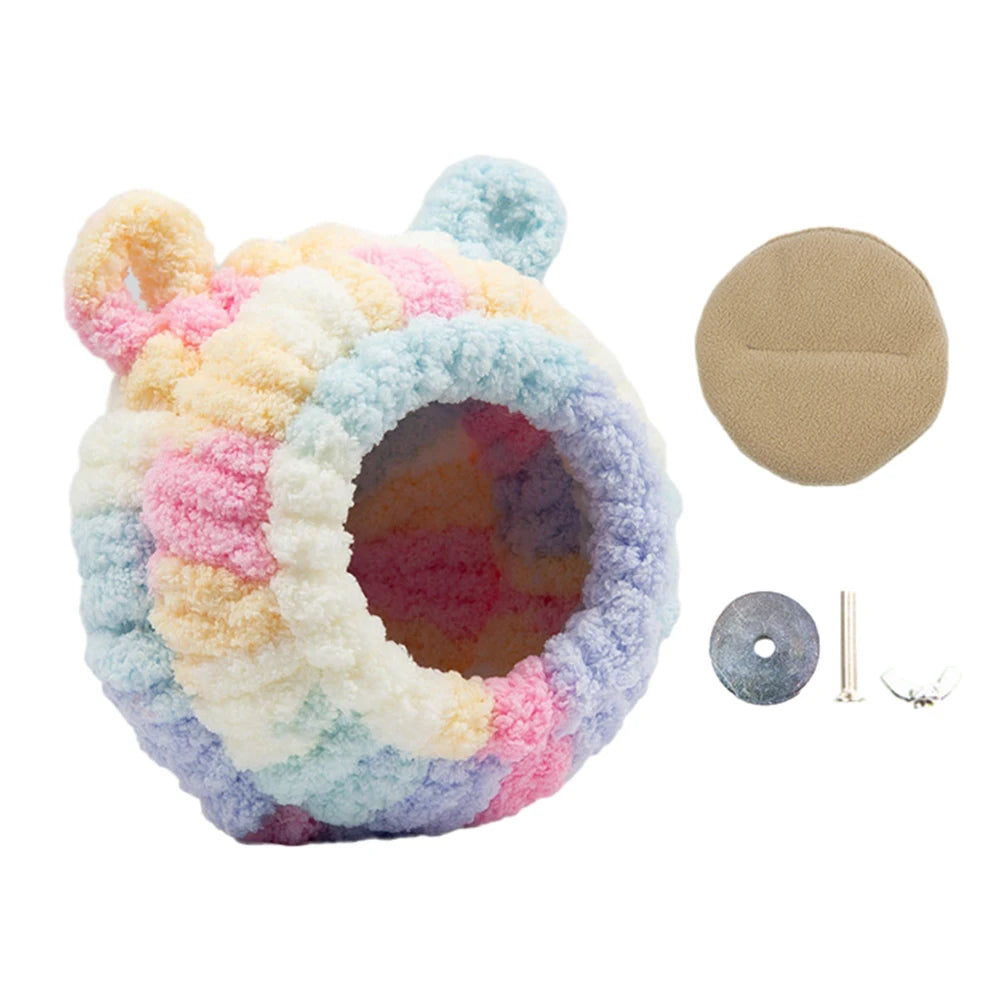 Warm Bird Nest Winter House Hanging Hammock Cage Accessories Plush Hideaway For Parrot Hummingbird Decoration Bird Cages