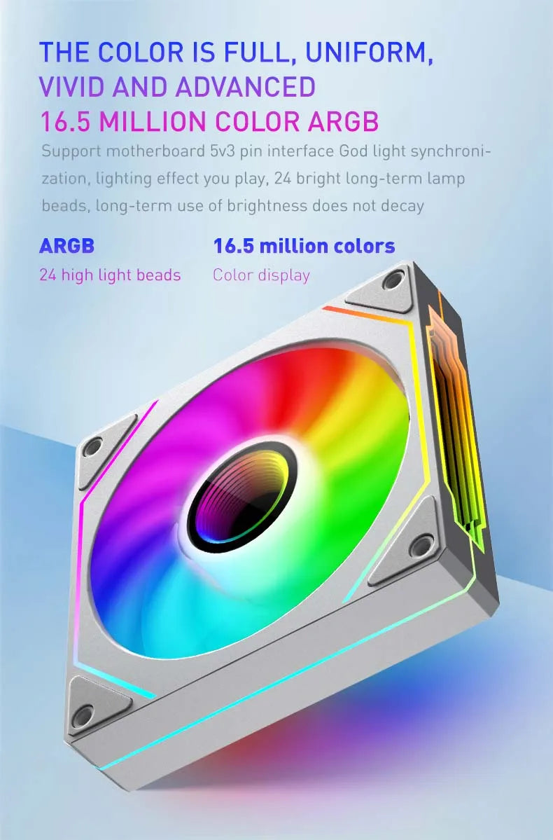 UPSIREN UF-1 PRISM 4 PRO 12cm ARGB Computer Chassis Fan