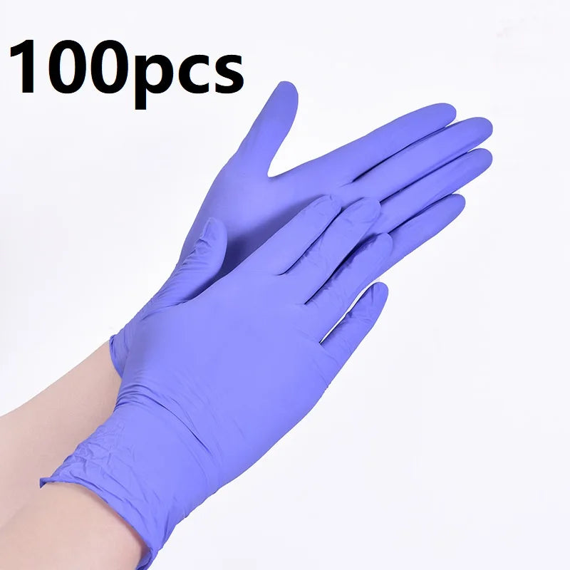 Pink Nitrile Disposable Household Gloves XS to L Elastic Latex Free Waterproof Durable Cleaning Tool