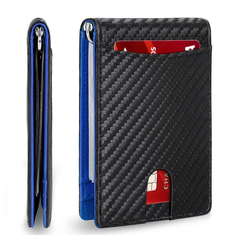 Synthetic Leather Slim Smart Wallet for Men RFID Blocking