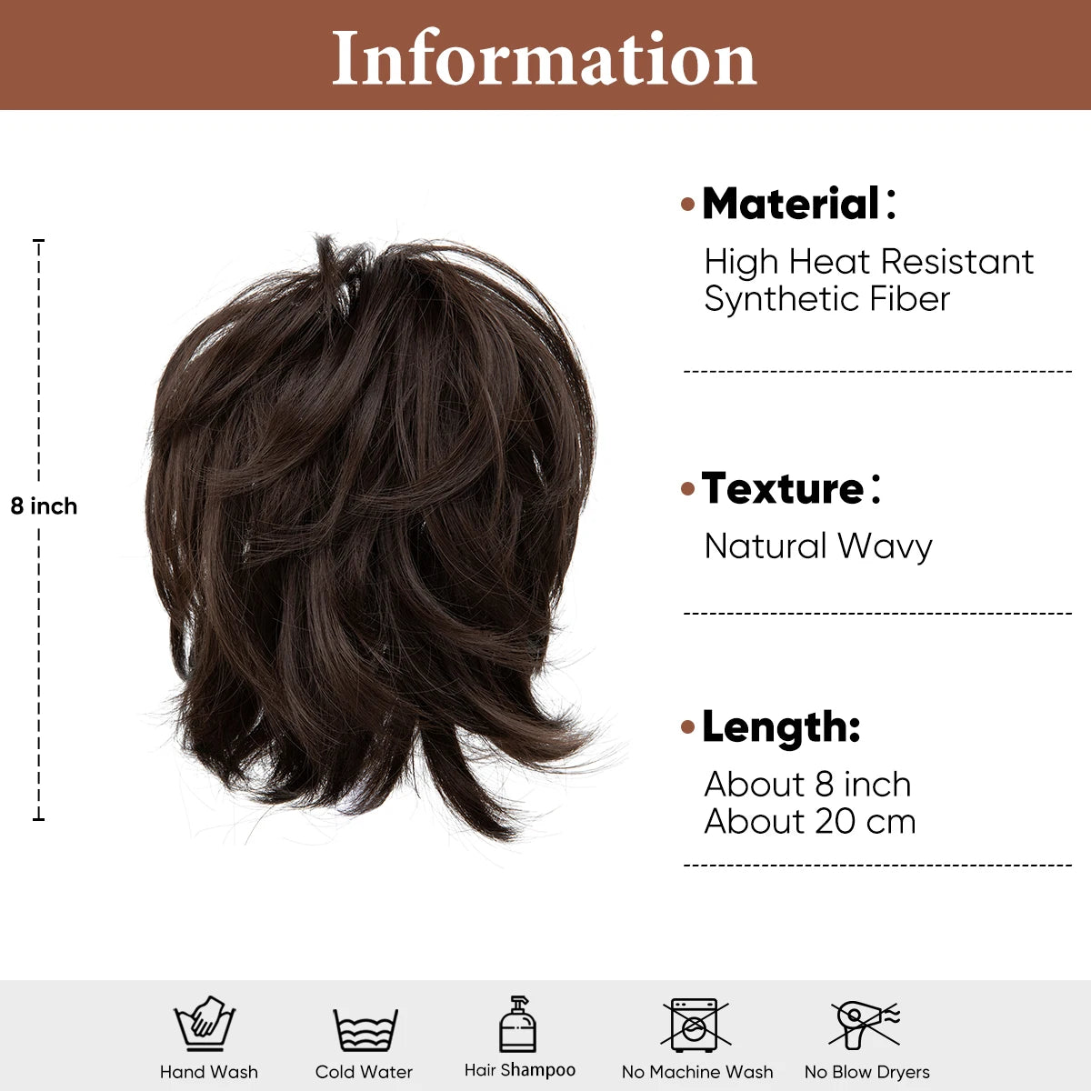 Premium Synthetic Claw Clip Ponytail Extension Hairpiece for Women P025