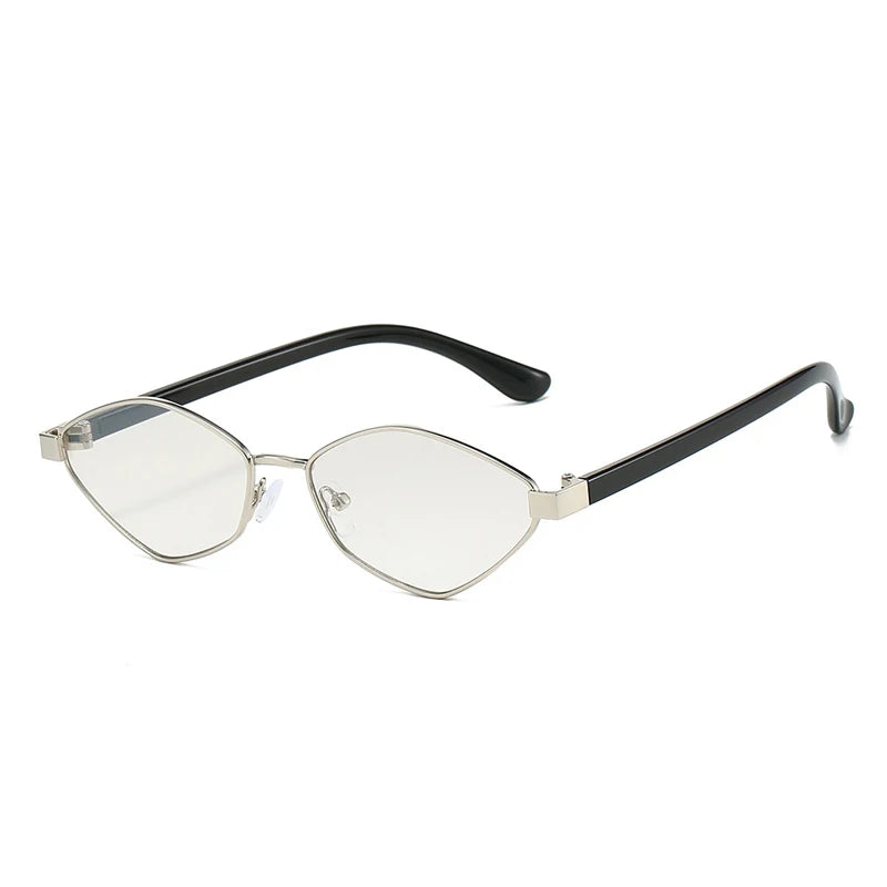 SO&EI Fashion Irregular Polygon Cat Eye Sunglasses UV400 Retro Shades for Women and Men