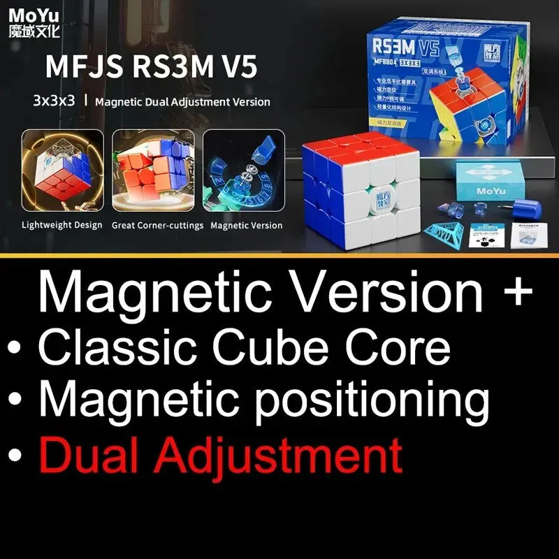MoYu RS3M V5 3X3 Magnetic Speed Cube Professional Fidget Toy