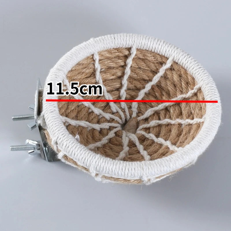 Hemp Rope Bird Nest Parrot Breeding Nest Bird Cage Bed for Budgies Parakeets Cockatiels