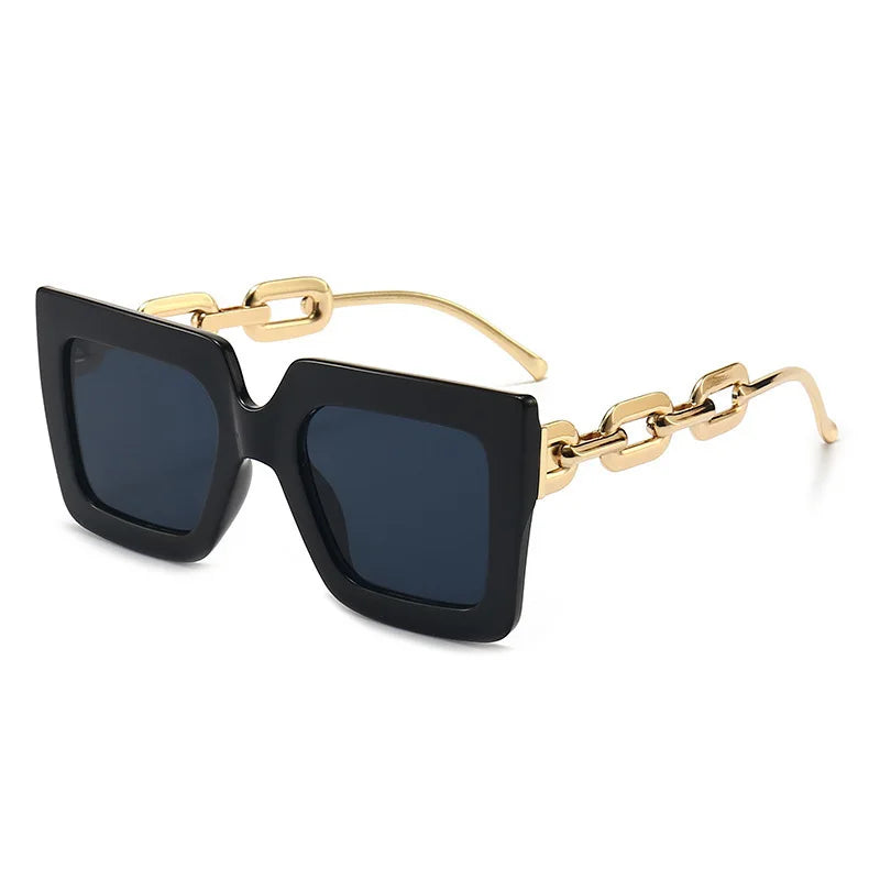New Women's Square Chain Sunglasses UV400 Vintage Style