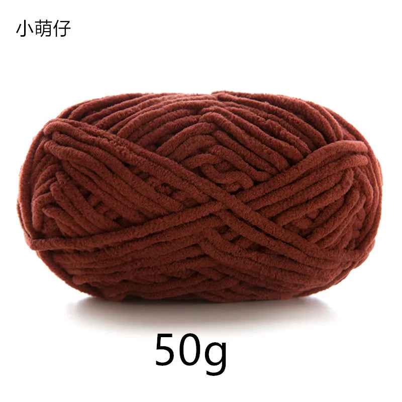 50g Polyester Cute Yarn Ball for Warm Velvet Crochet Scarf