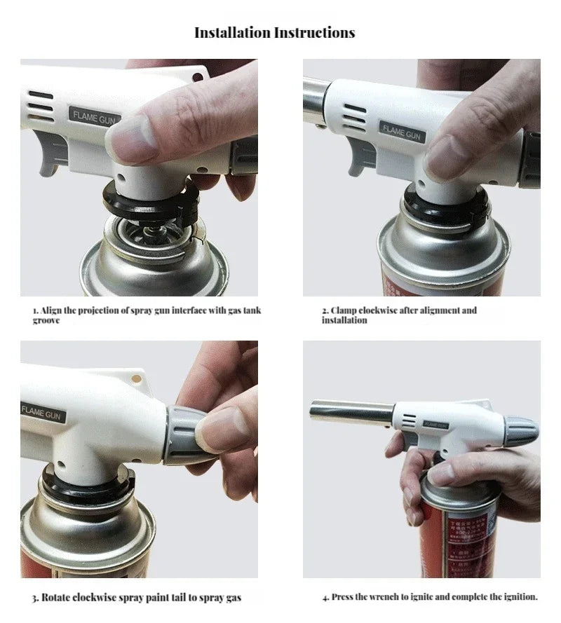 Portable Flame Gun Multifunctional Torch Burner For BBQ Cooking Desserts Camping