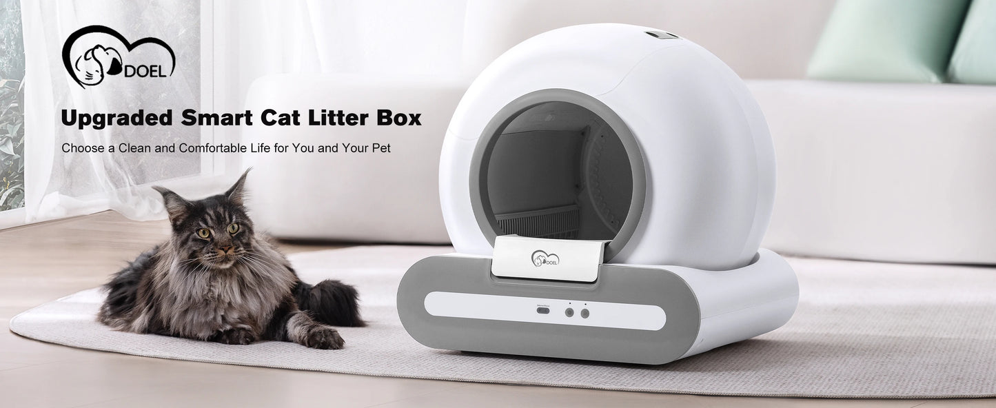 DOEL Automatic Cat Litter Box Self Cleaning With App Control