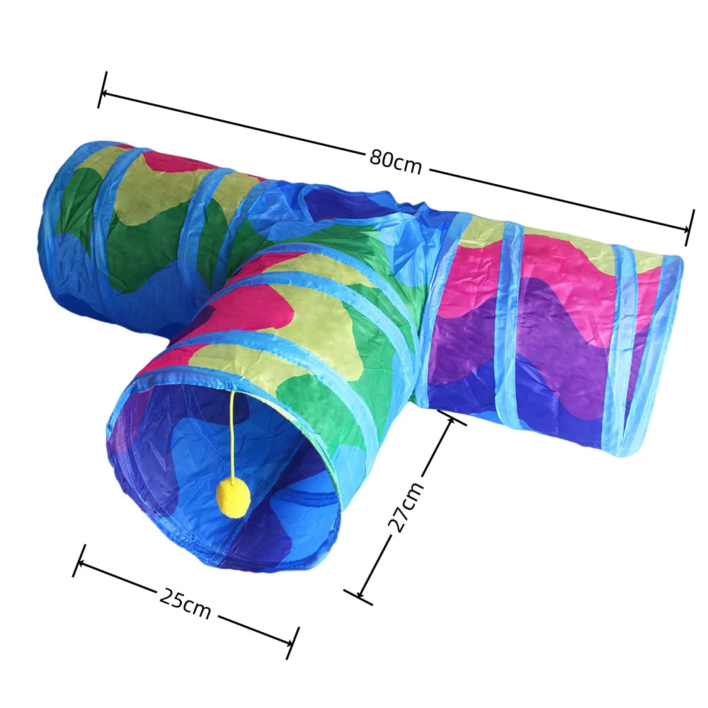 Cat Tunnel Tube Foldable Cat Toys Kitty Training Interactive Fun Toy Tunnel Bored for Puppy Kitten Pet Supplies Cat Accessories