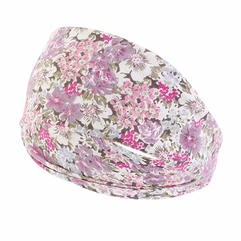 Headbands For Women Solid Color Elastic Wide Turban Headwrap Yoga Makeup Hair Accessories