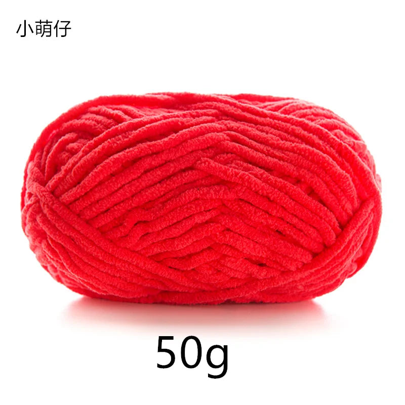 50g Polyester Cute Yarn Ball for Warm Velvet Crochet Scarf