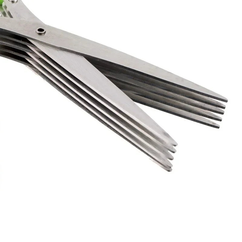 Multi-Functional Stainless Steel Kitchen Scissors for Chopping Herbs and Vegetables