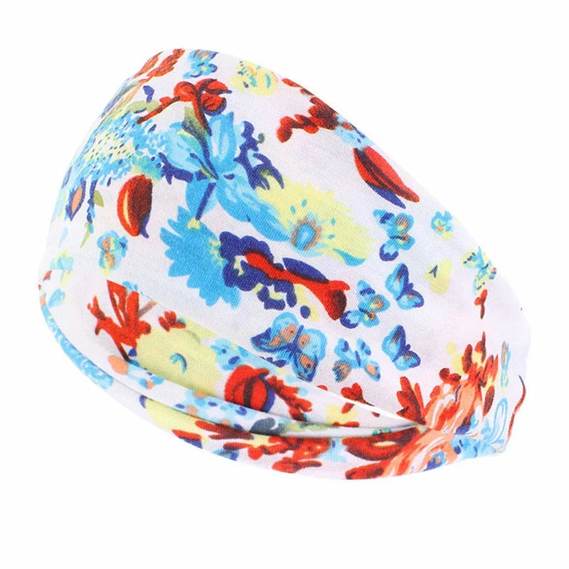 Headbands For Women Solid Color Elastic Wide Turban Headwrap Yoga Makeup Hair Accessories