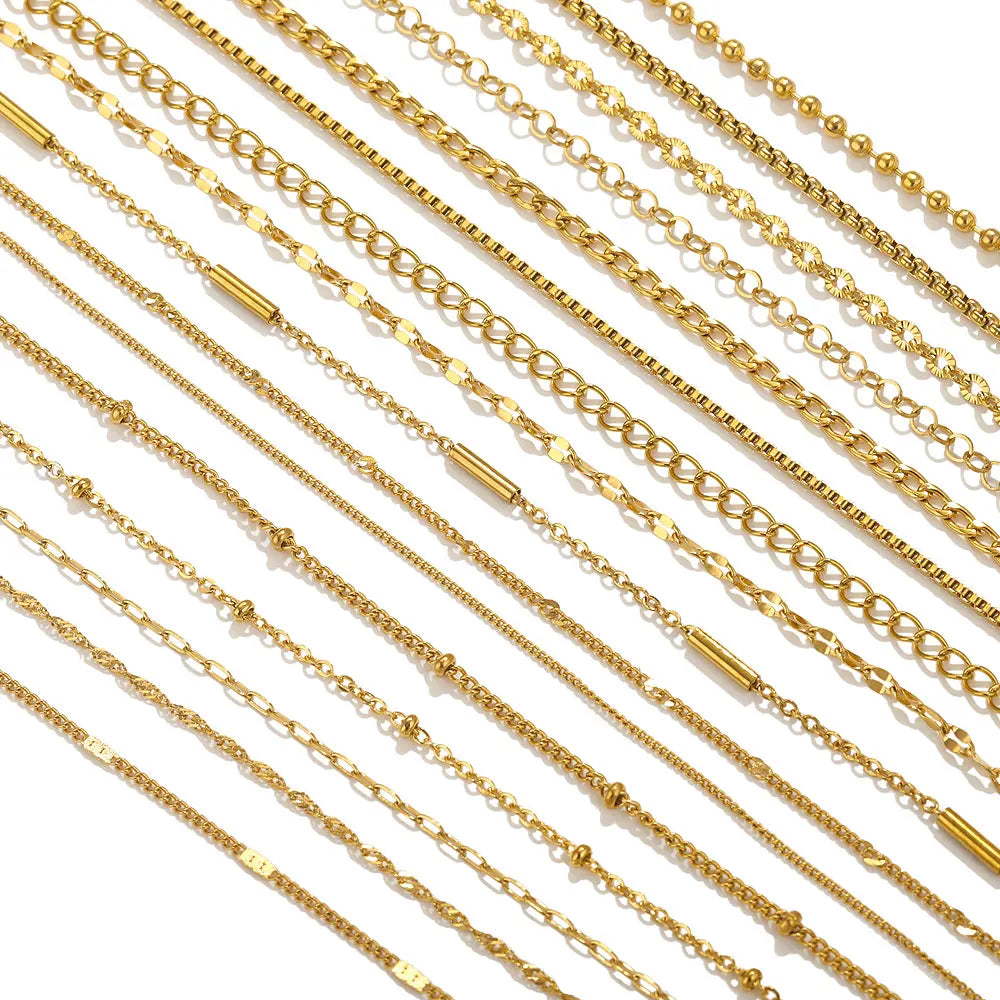 2 Meters Lips Beads Chain for Jewelry Making Gold Findings