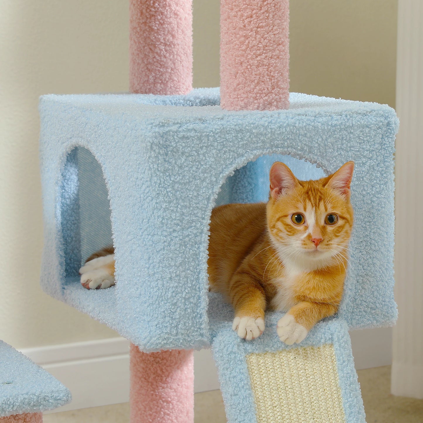 Flower Cat Tree Multi-Level Tower with Sisal Posts and Top Perch