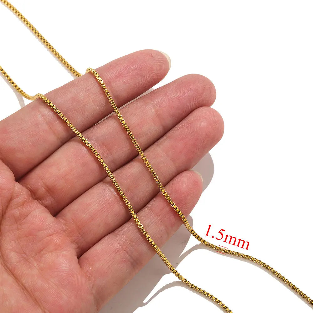 2 Meters Lips Beads Chain for Jewelry Making Gold Findings