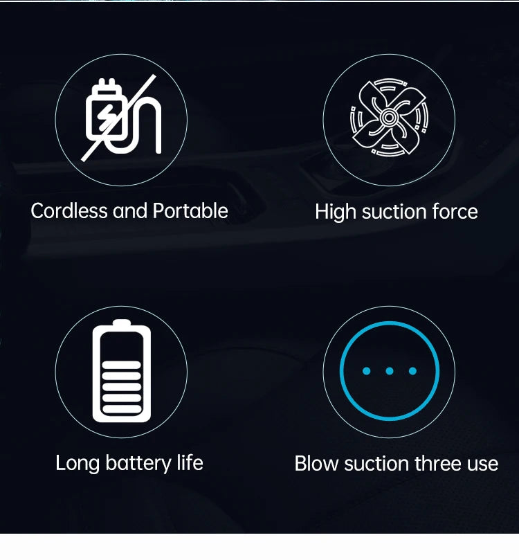 SZUK Mini Car Vacuum Cleaner Wireless Portable 2 In 1
