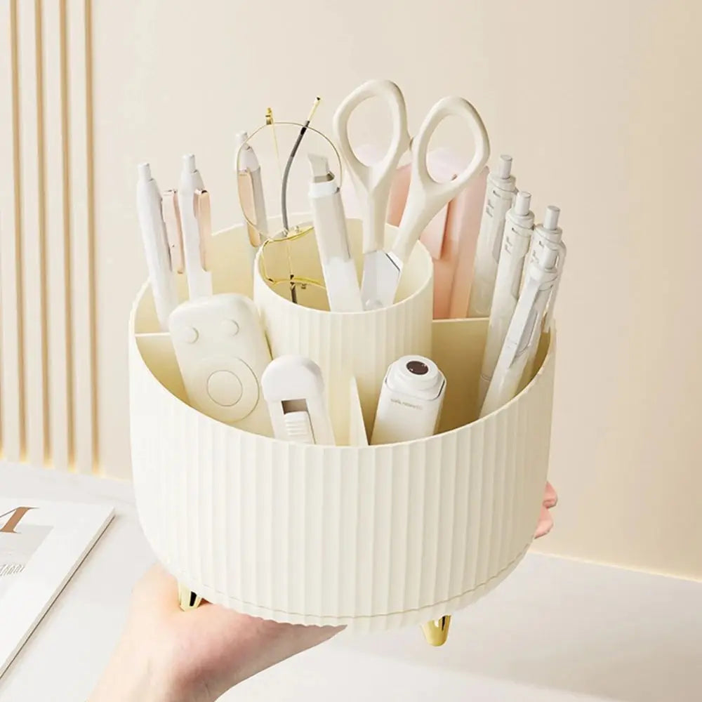 360 Rotating Makeup Brush Holder Portable Cosmetic Organizer