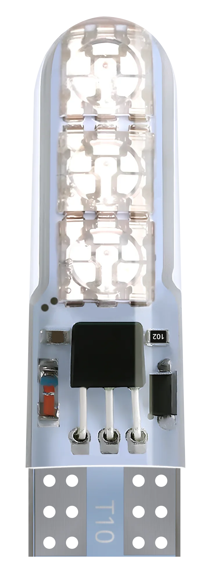 New T10 5050 6SMD DC 12V Waterproof RGB W5W Car Bulb