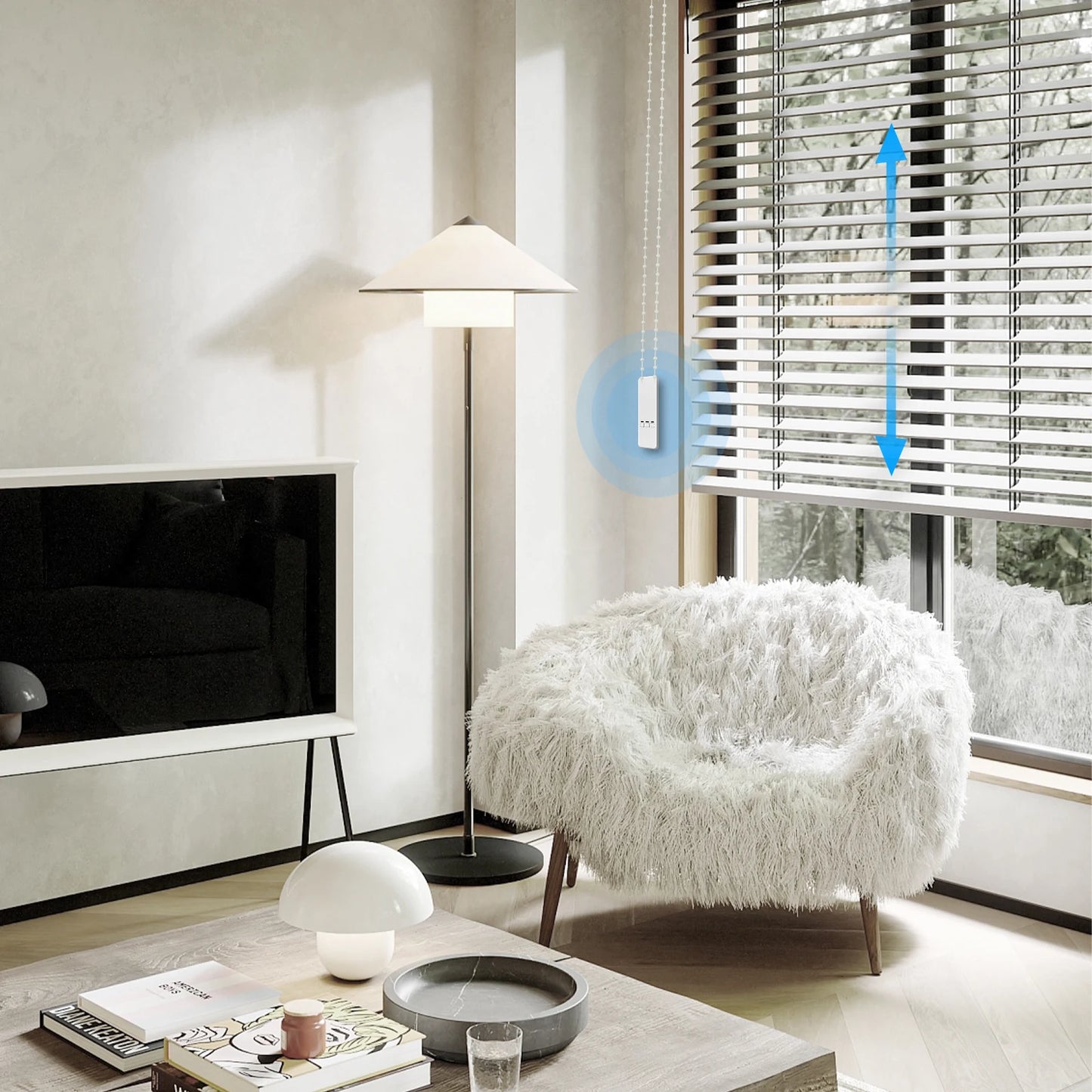 Persianas enrollables con motor inteligente WiFi MOES Tuya, control remoto por RF, kit de persianas enrollables con cadena eléctrica, aplicación Smart Life a través de Alexa/Google