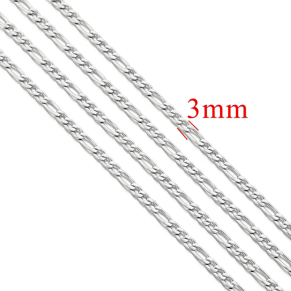 1 Meter Stainless Steel Chunky Hip Hop Gold Color Chains DIY Jewelry