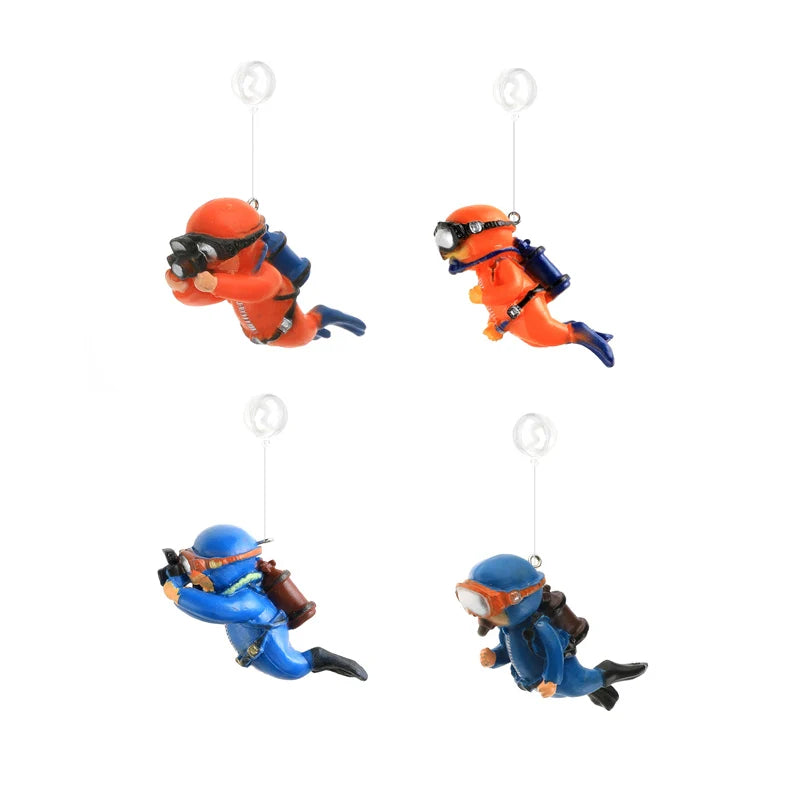 Floating Diver Aquarium Ornament - Realistic Submarine Diver Decoration for Fish Tank, Adds Fun & Style to Your Aquatic Setup