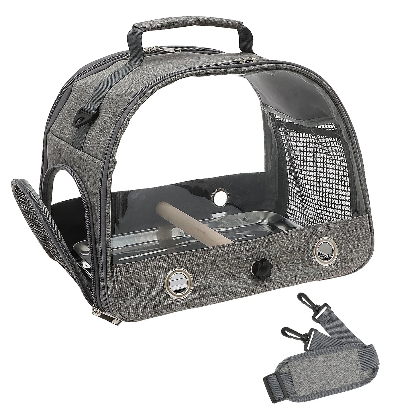 Bird Travel Carrier Portable Small Bird Travel Bag Breathable Parrot Cage with Perch Clear Window for Parrot Small Pet for Bird