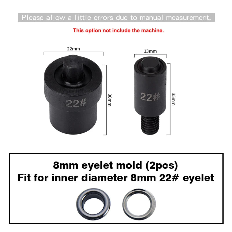 WUTA Manual Button Installation Tool for DIY Crafts Mute Punching Mushroom Rivets and Eyelets Hand Pressing Tool