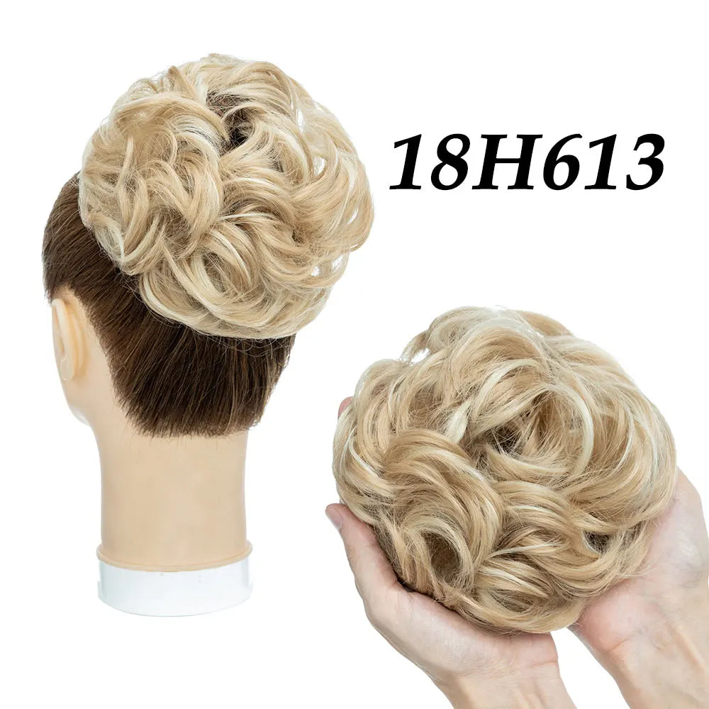 Hairro Synthetic Messy Hair Bun Scrunchies For Women 55g