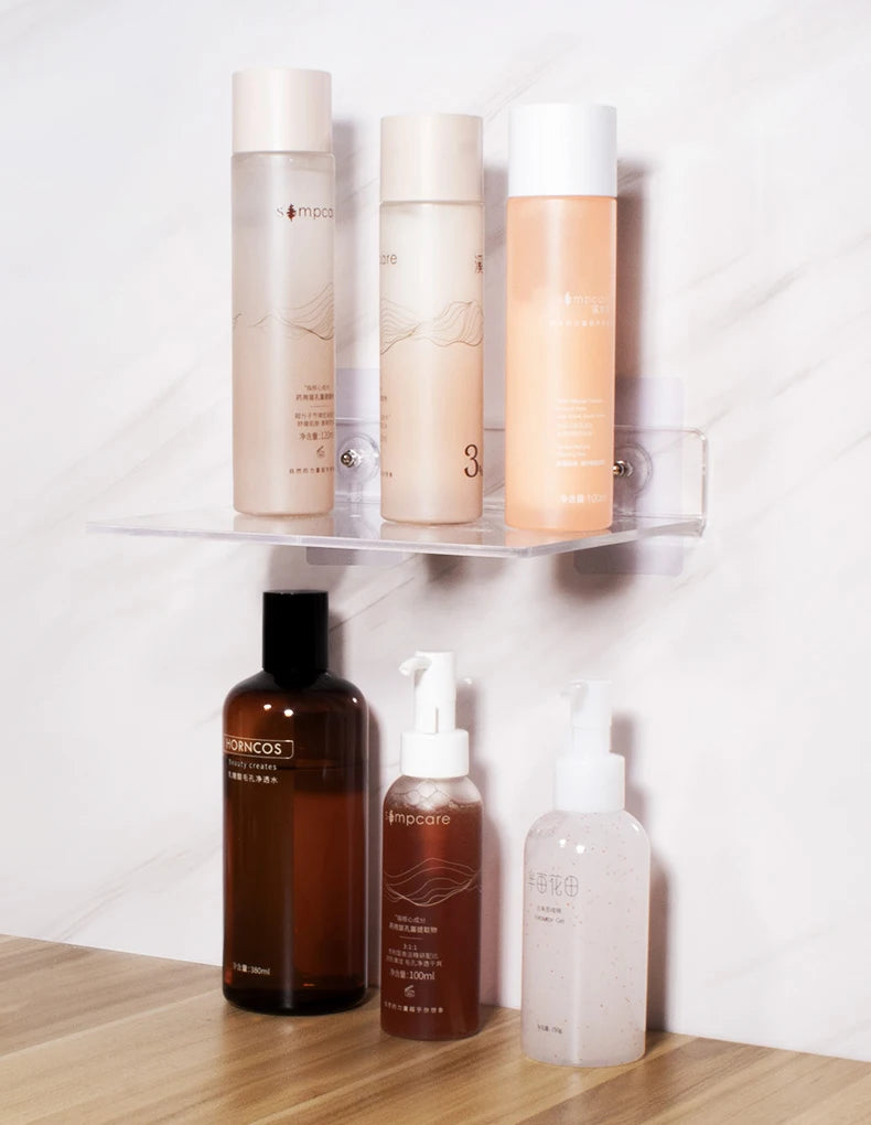 Invisible Acrylic Floating Wall Ledge Shelf for Kids Bookshelves and Bathroom Storage