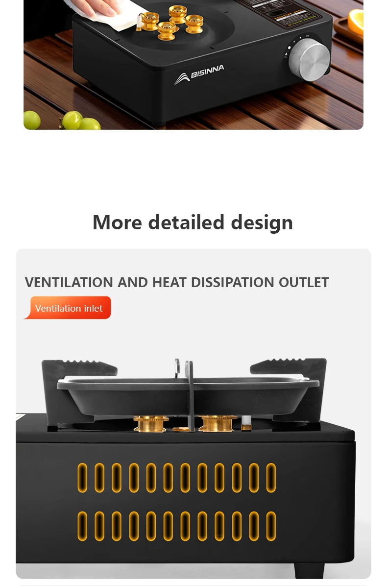 BISINNA Camping Gas Stove 5800W Portable Burner for Outdoor Trekking