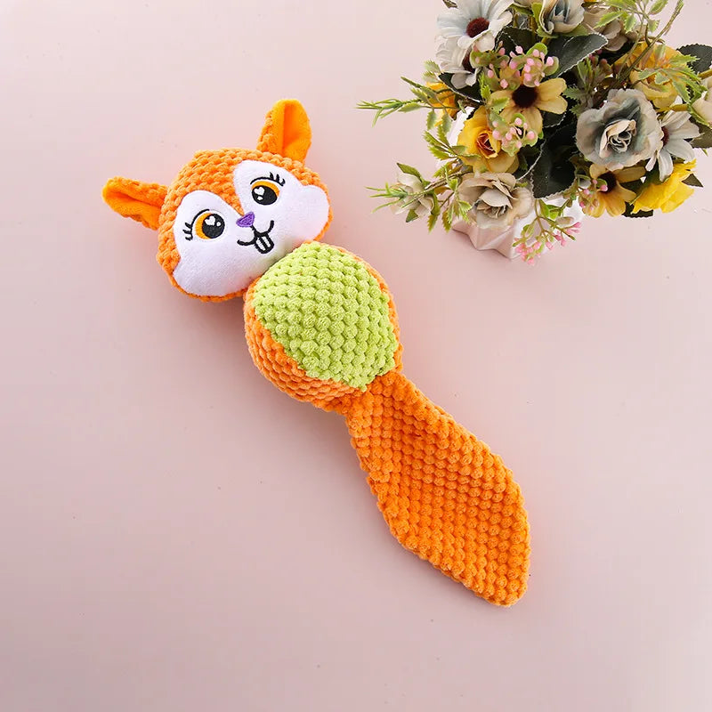 Pet Plush Toy Dog Bites And Sounds Interactive Toys For Indestructible Dogs Corn Velvet Ball Shaped Speaker Cute Animal Shape