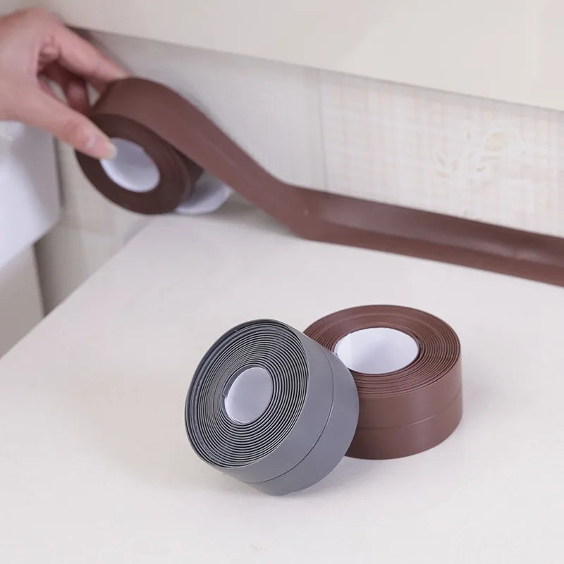Shower Bath Sealing Tape Strips PVC Self Adhesive Waterproof