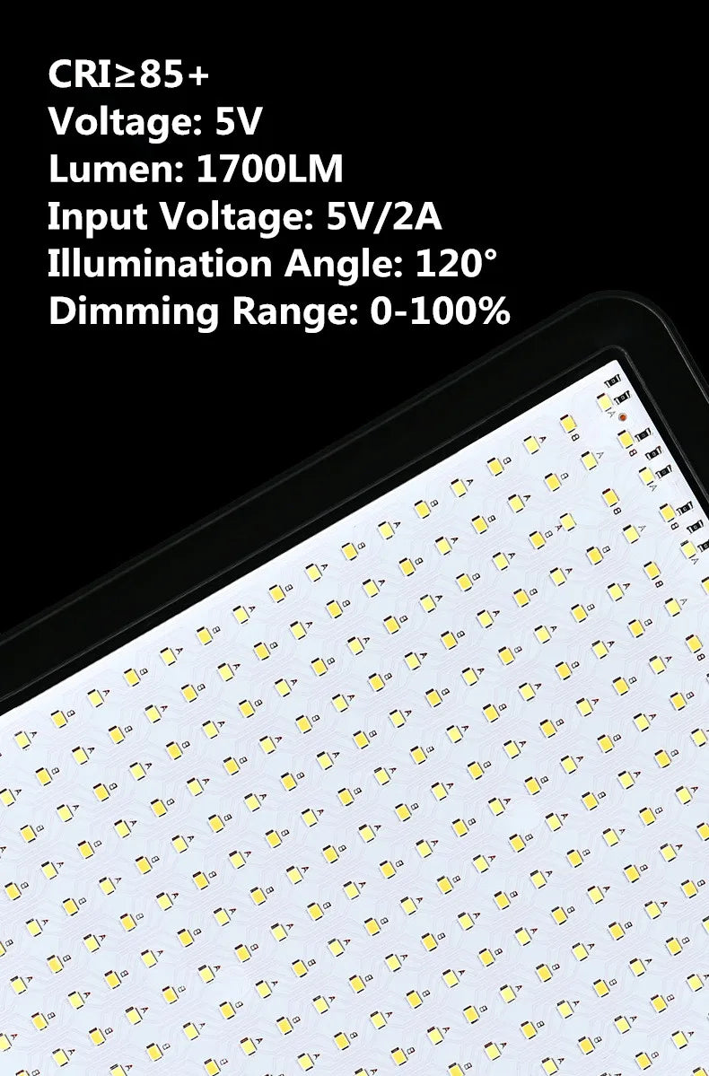 8/12 Inch LED Photography Video Light Panel Kit With Tripod