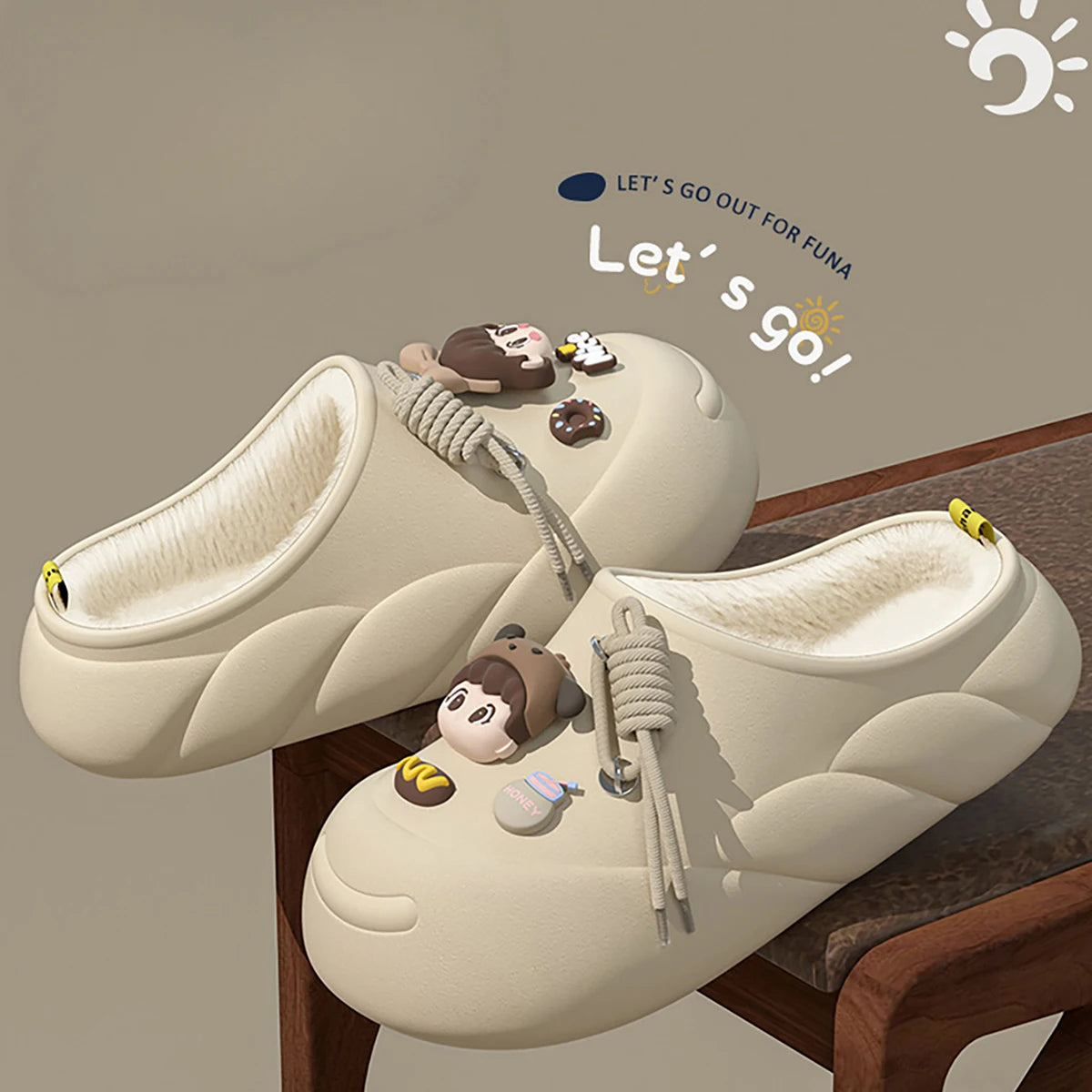 Winter Cartoon Damen Warme Hausschuhe mit Rutschfestem EVA