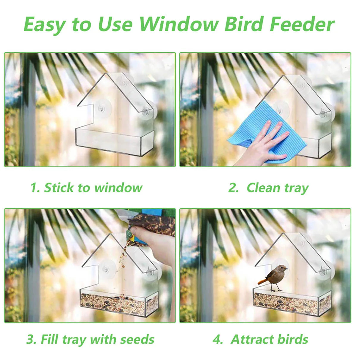 Bird Feeder Foot Feeding Tool Outdoor Bird Feeder Hanging Nut Feeding Multiple Hole Dispenser Holder Food Container
