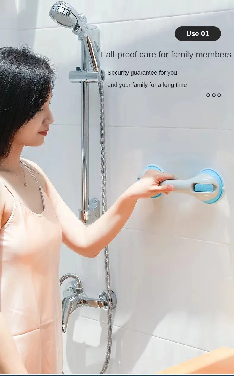 Bathroom Handrail to Prevent Falls Suction Cup Safety Handle for Tub and Shower