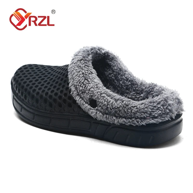 YRZL Winter Slippers Men Women Indoor Warm Non Slip Clogs