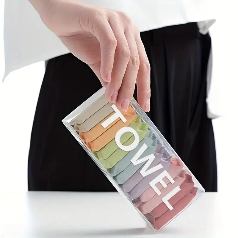 14pcs/Box Disposable Washcloth Travel Towel Compressed Beauty