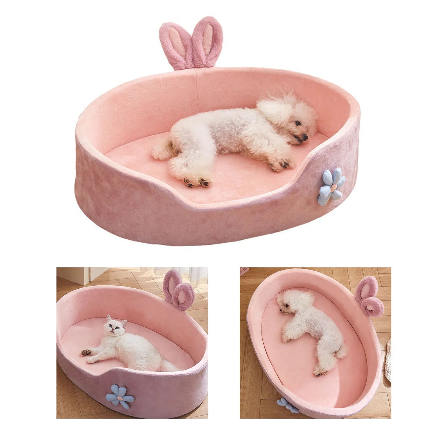 Detachable Washable Pet Bed for Dogs and Cats Soft Comfortable Warm Design All Season Use