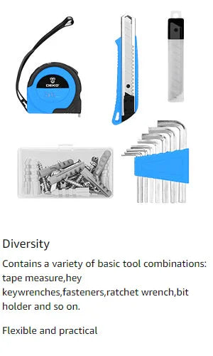 DEKO Drill Set: 8V Cordless Tool Kit for Home Use 126 Piece