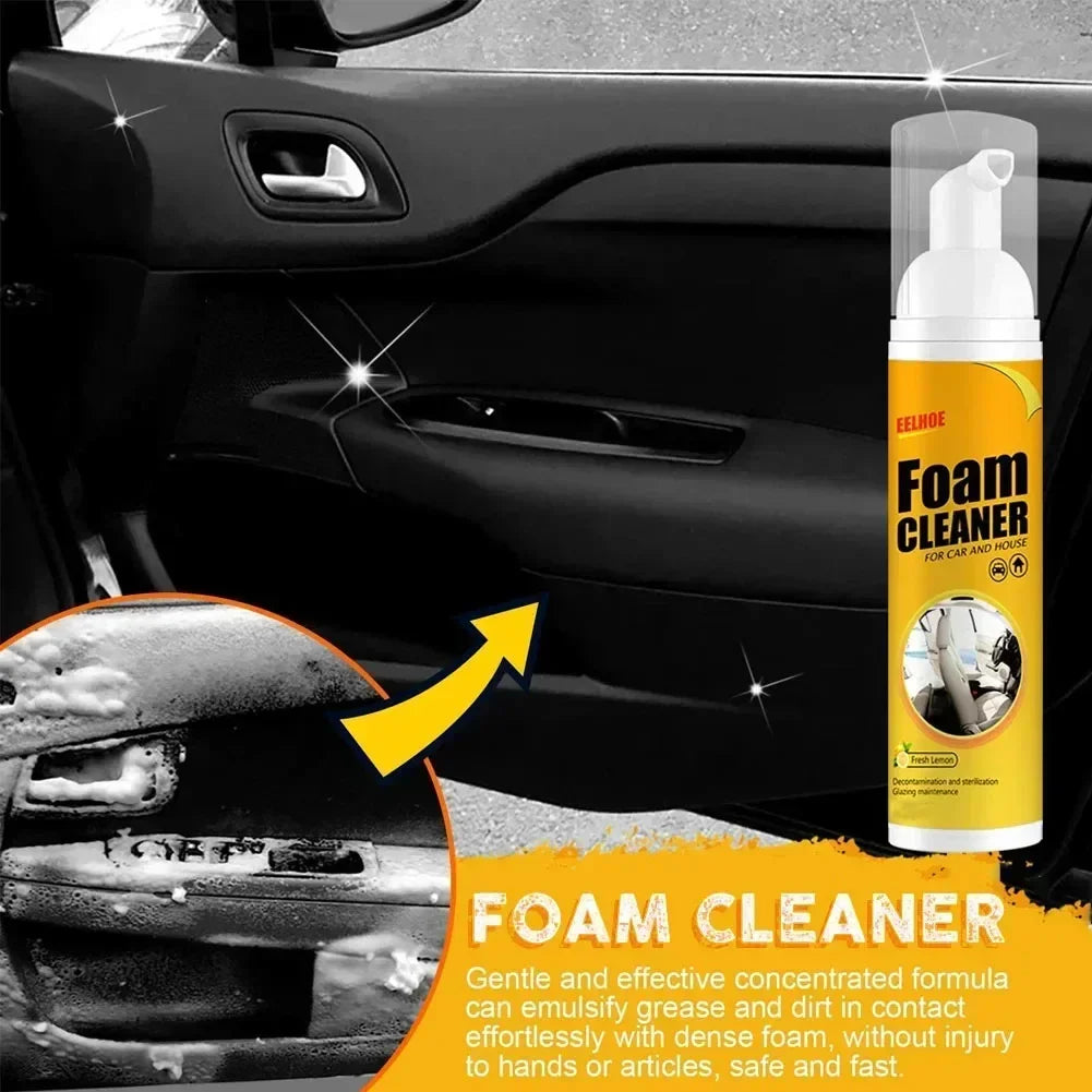 Multi-Purpose Foam Cleaner for Automotive and Home Use Powerful Stain Remover Foam Spray for Car Interior and Surface Cleaning
