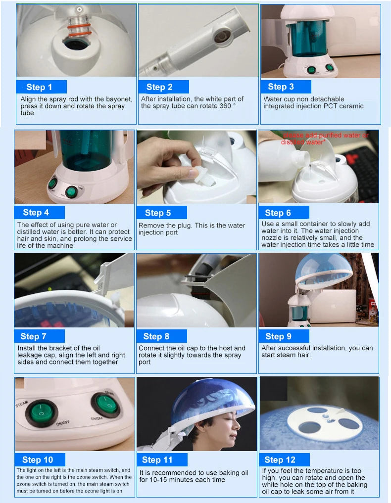 Face Hair Steamer Machine Humidifier Hot Nano Mist Sprayer