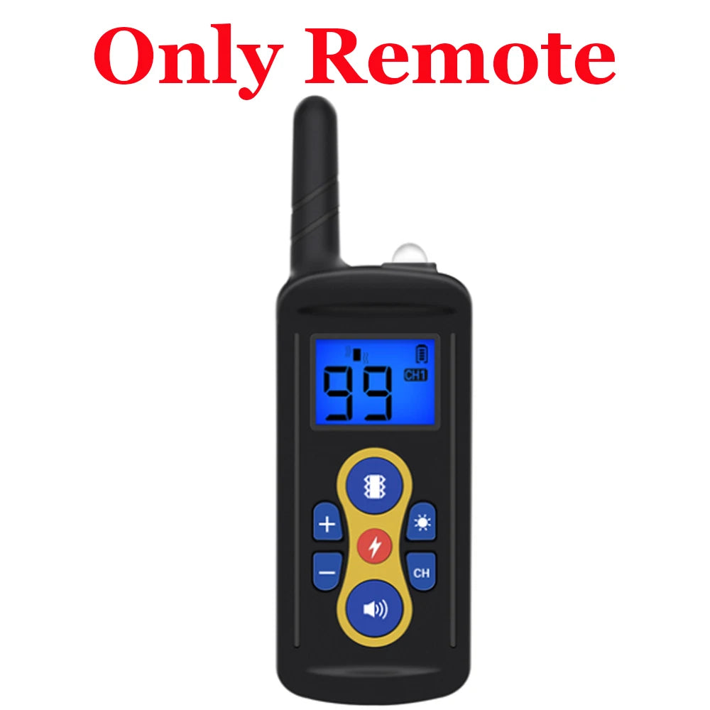Electric Dog Training Collar 800m Distance Dog Trainer Remote Control Dog Collars Rechargeable Dog Shock Vibration Sound Collar