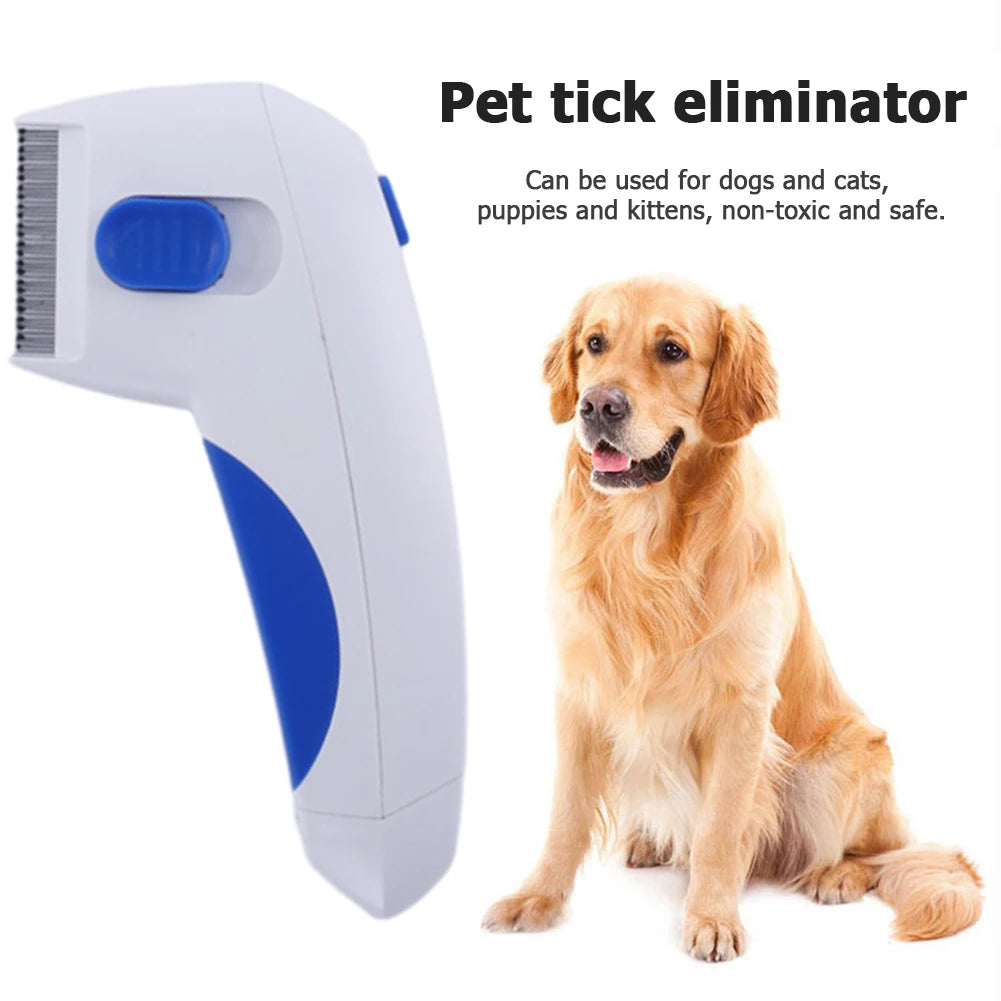 Flea Comb Electric Pet Anti Flea Tick Pest Cat Dog Safe Kills Fleas Pet Supply for Dandruff Removal/Hair Stains/Removing Fleas