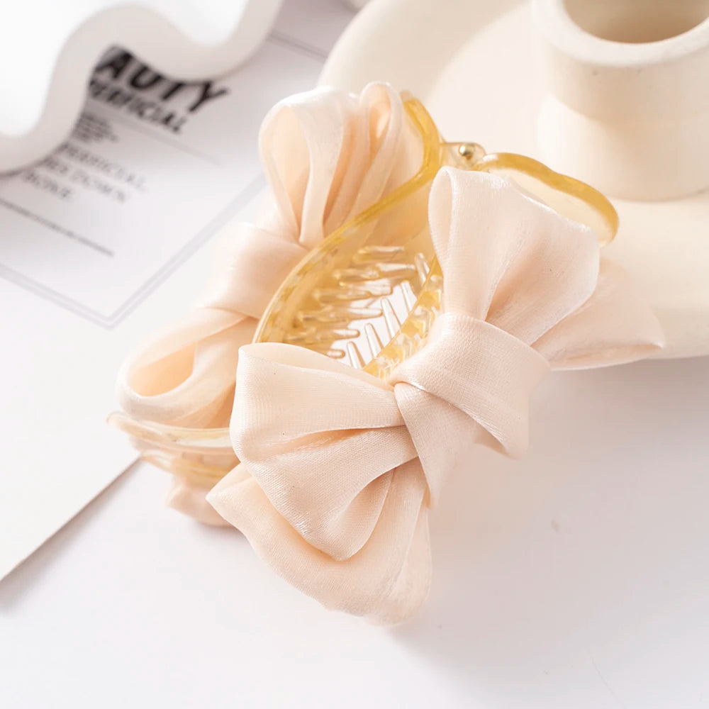 Bow Hair Claws Clip Large Shark Claw Hair Clips for Women